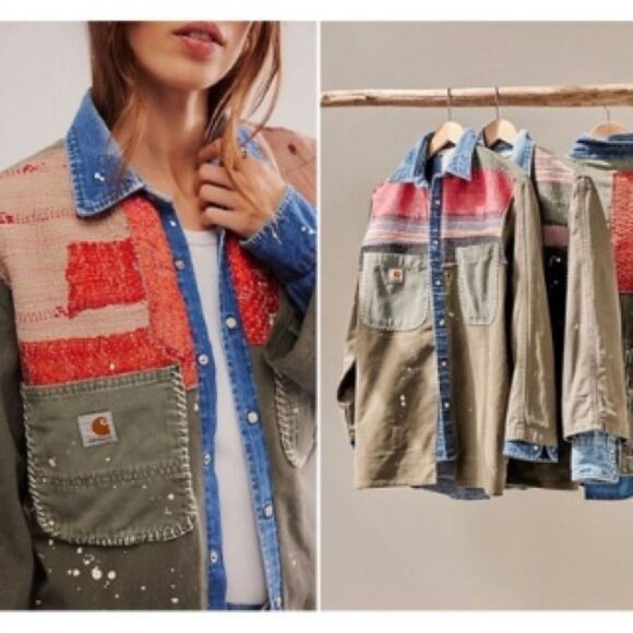 Free People Tricia Fix Carhartt Mixed Jacket - Picture 3 of 8